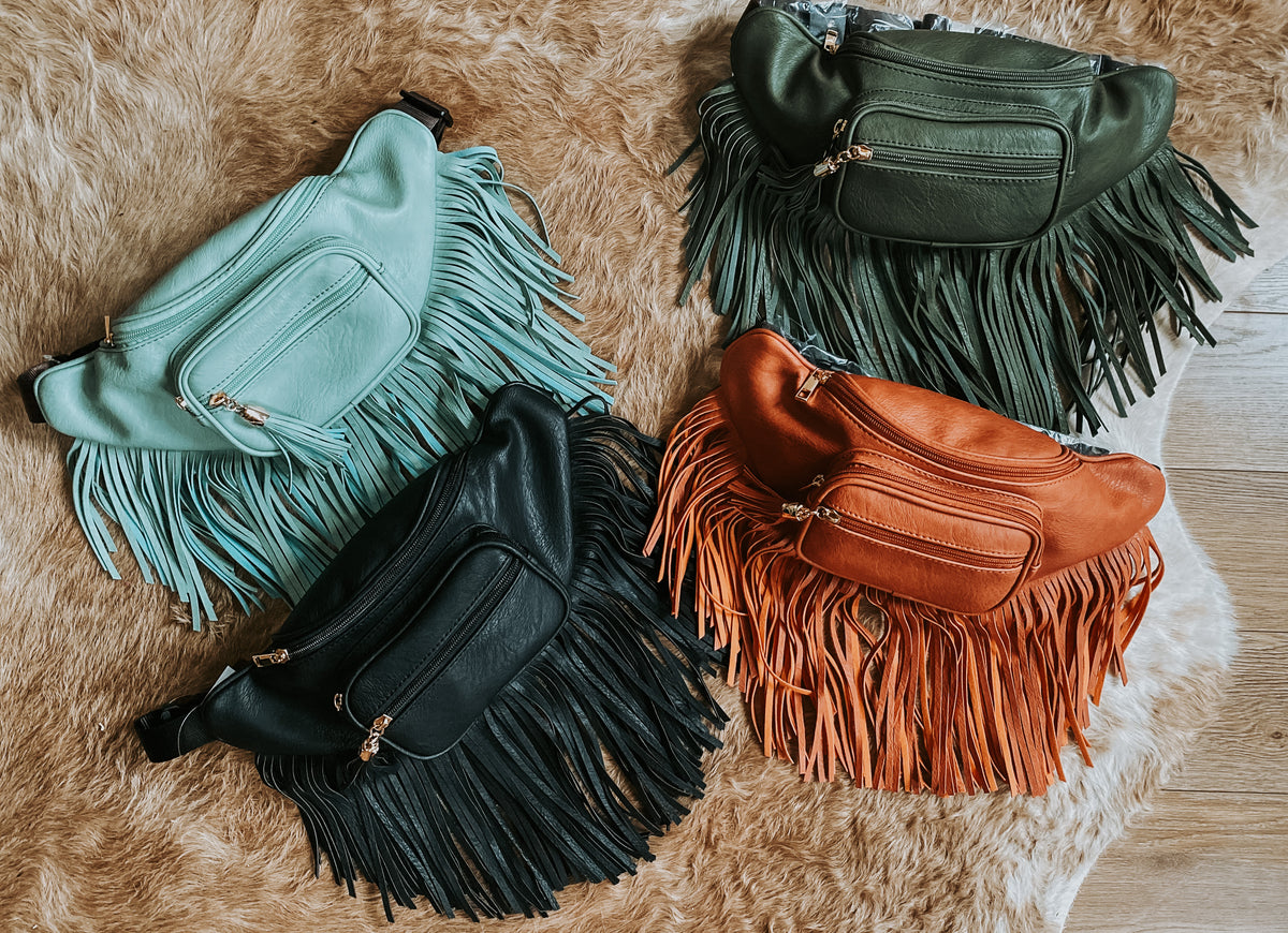 Fanny pack with tassels new arrivals