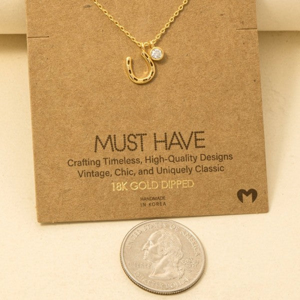 horseshoe ketting goud/zilver klein