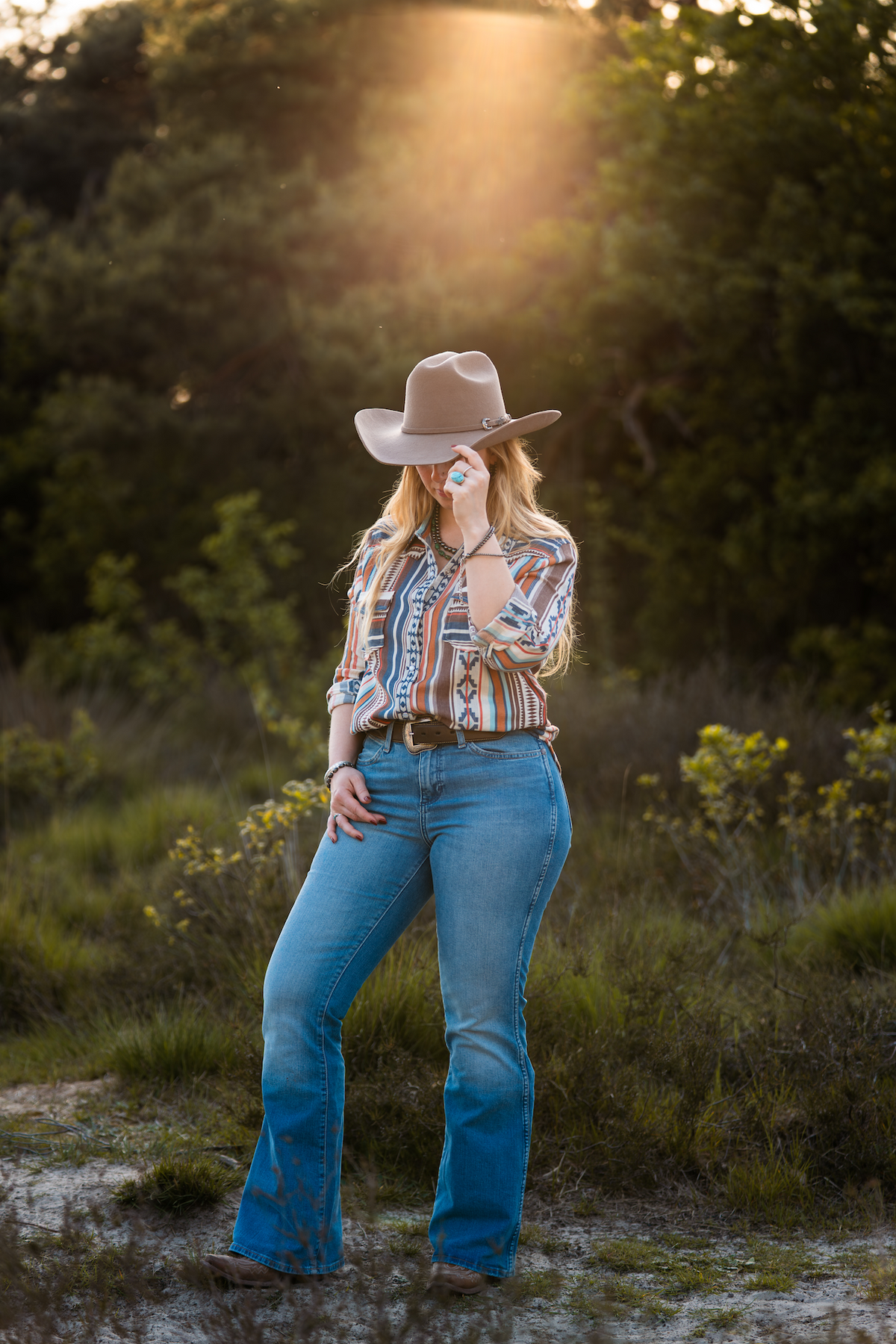 The dobby stripe snap blouse