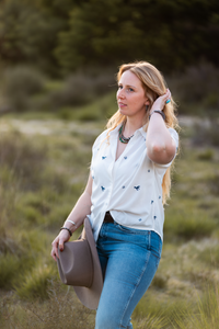 Horse print blouse