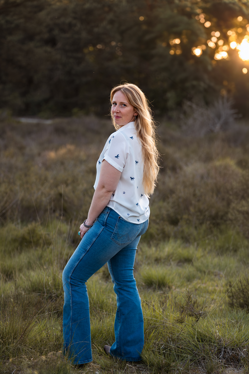 Horse print blouse