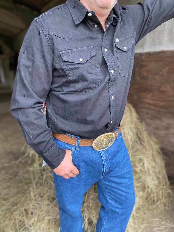 WRANGLER Western shirt rinse black