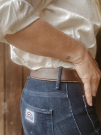 WRANGLER Femme peplum shirt pinstar white