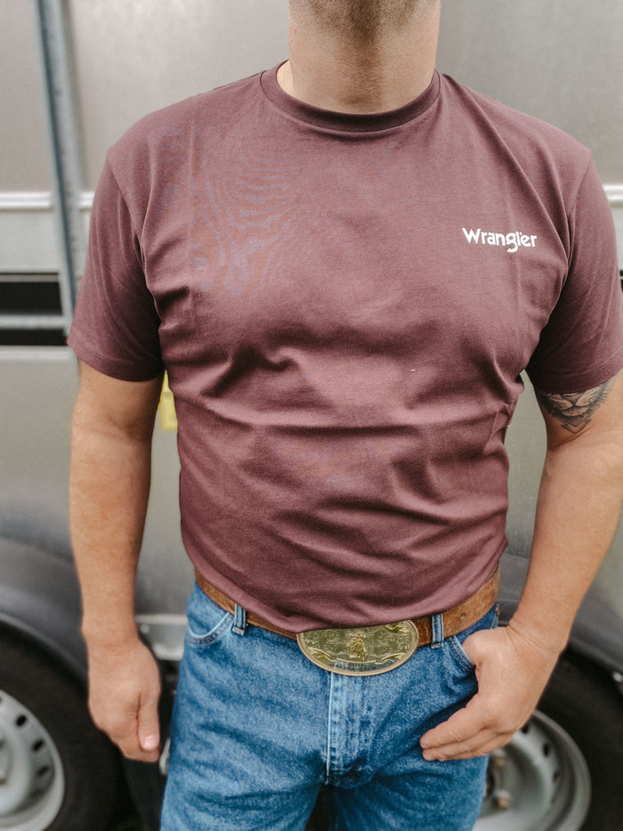 WRANGLER Vintage tee mahogany