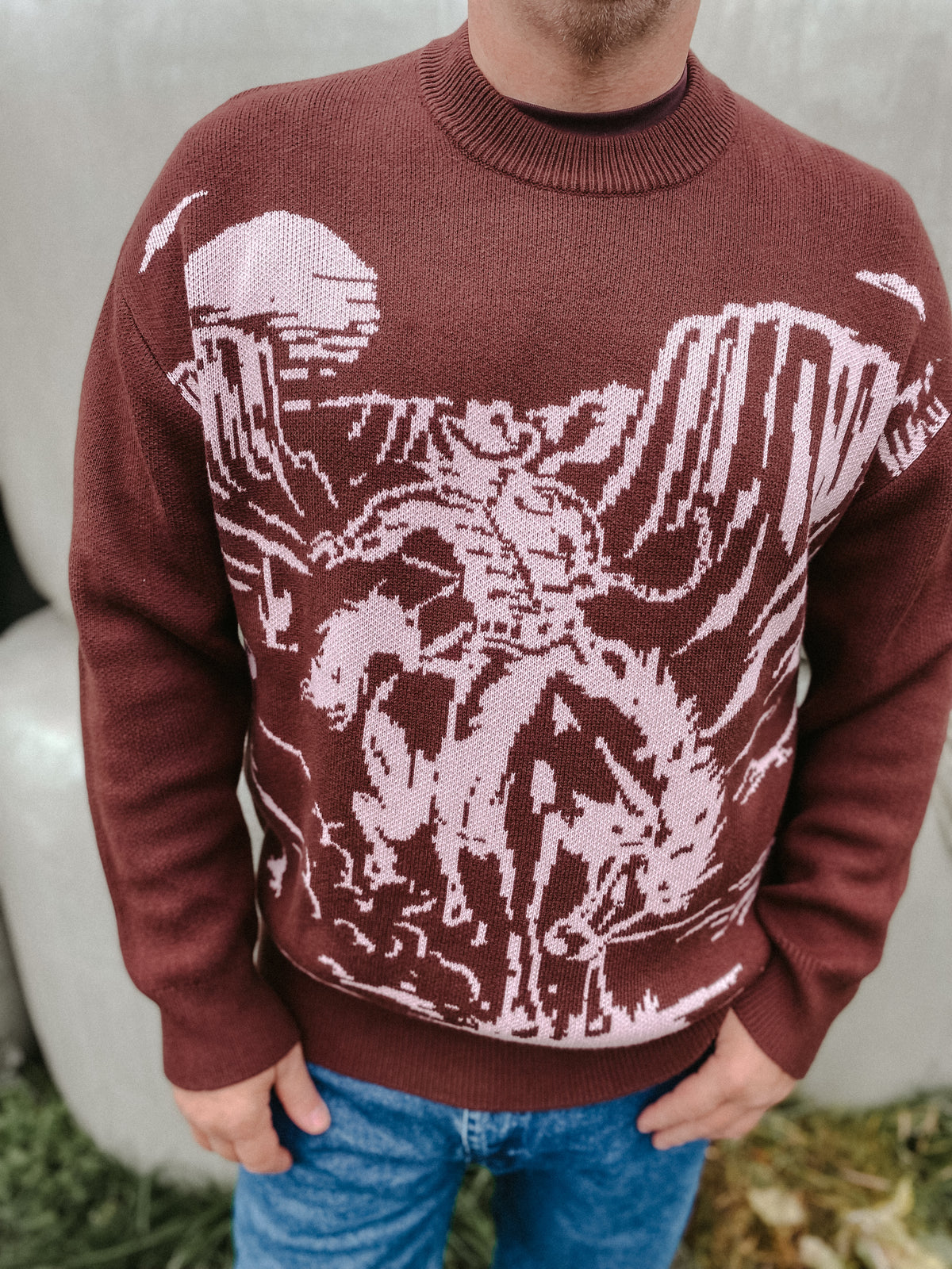 WRANGLER Cowboy sweater mahogany