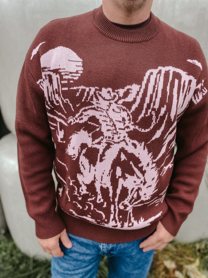 WRANGLER Cowboy sweater mahogany