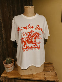 WRANGLER Girlfriend Tee Worn White