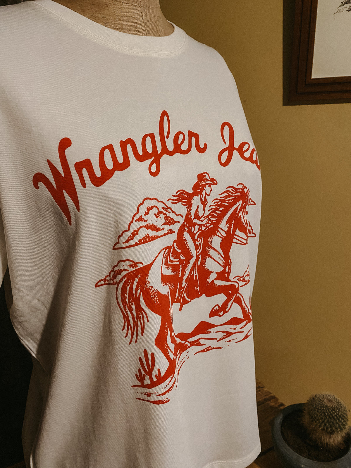 WRANGLER Girlfriend Tee Worn White