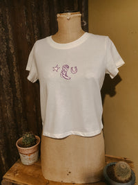 WRANGLER Baby Tee Worn White