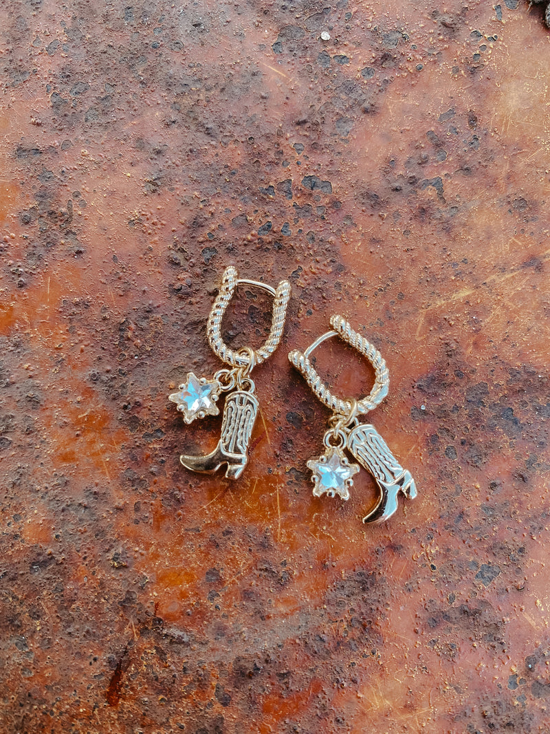 Cowboy boots oorbellen