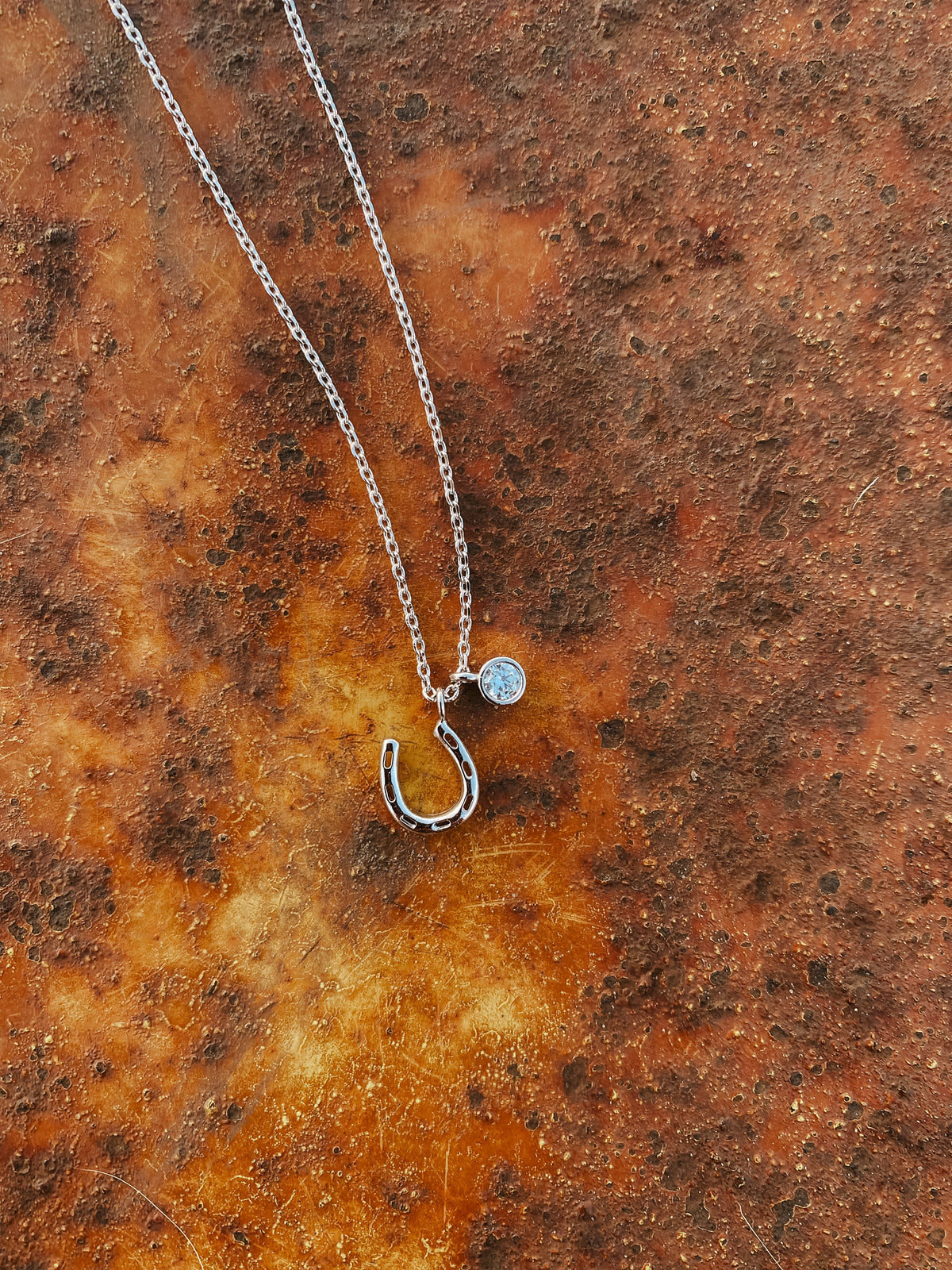 horseshoe ketting goud/zilver klein