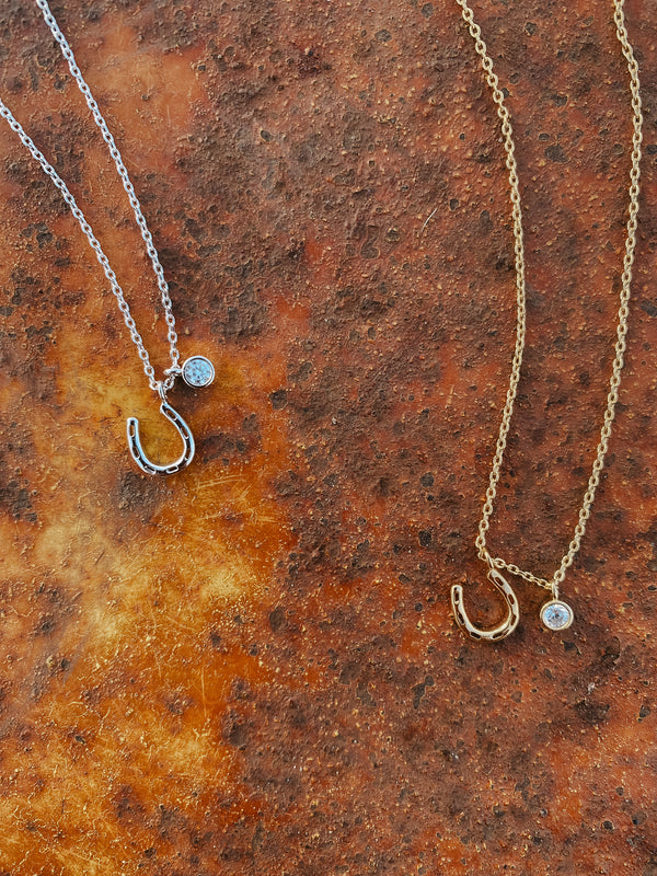 small gold/silver horseshoe necklace
