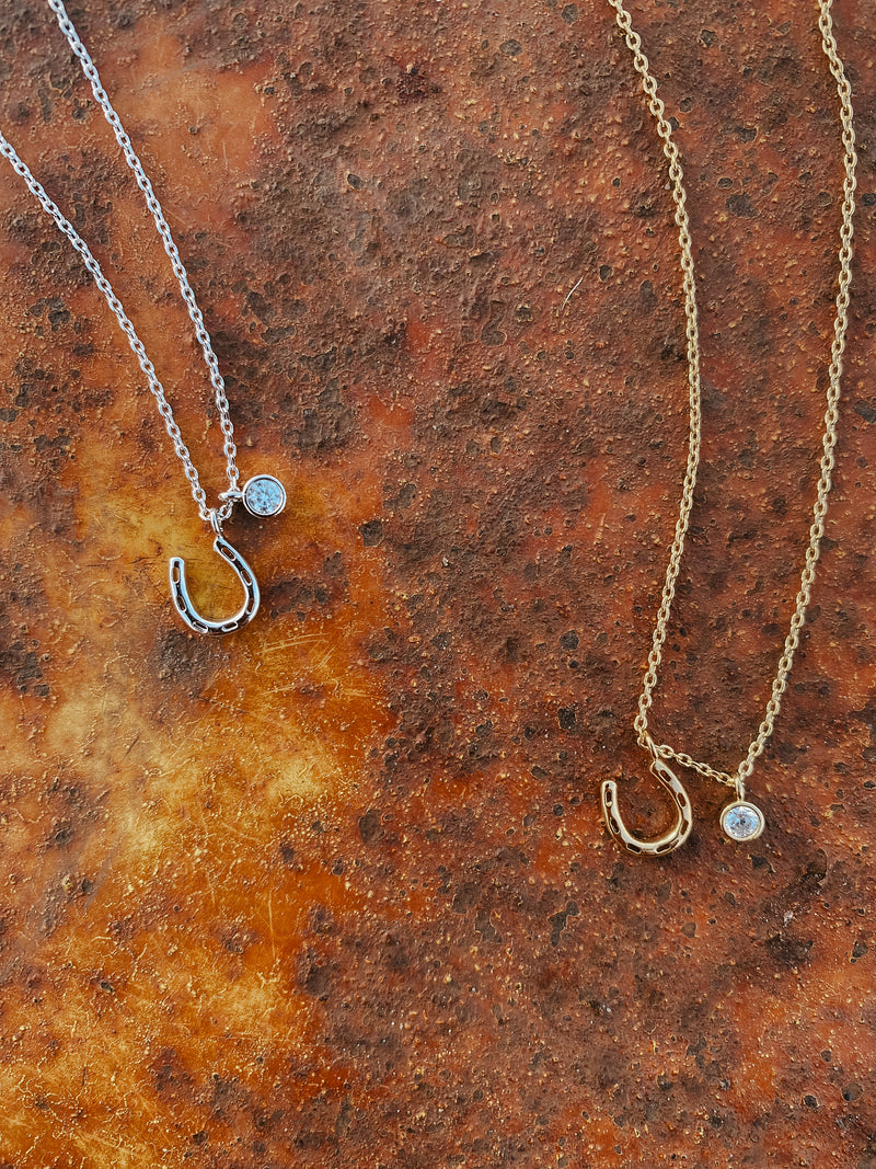 horseshoe ketting goud/zilver klein