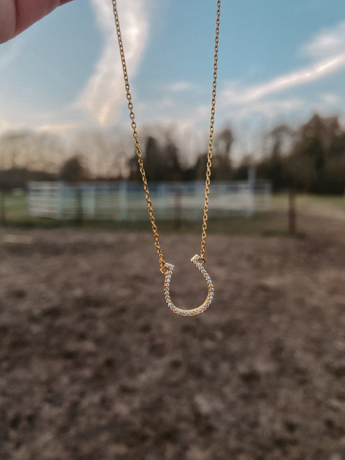 horseshoe ketting goud groot