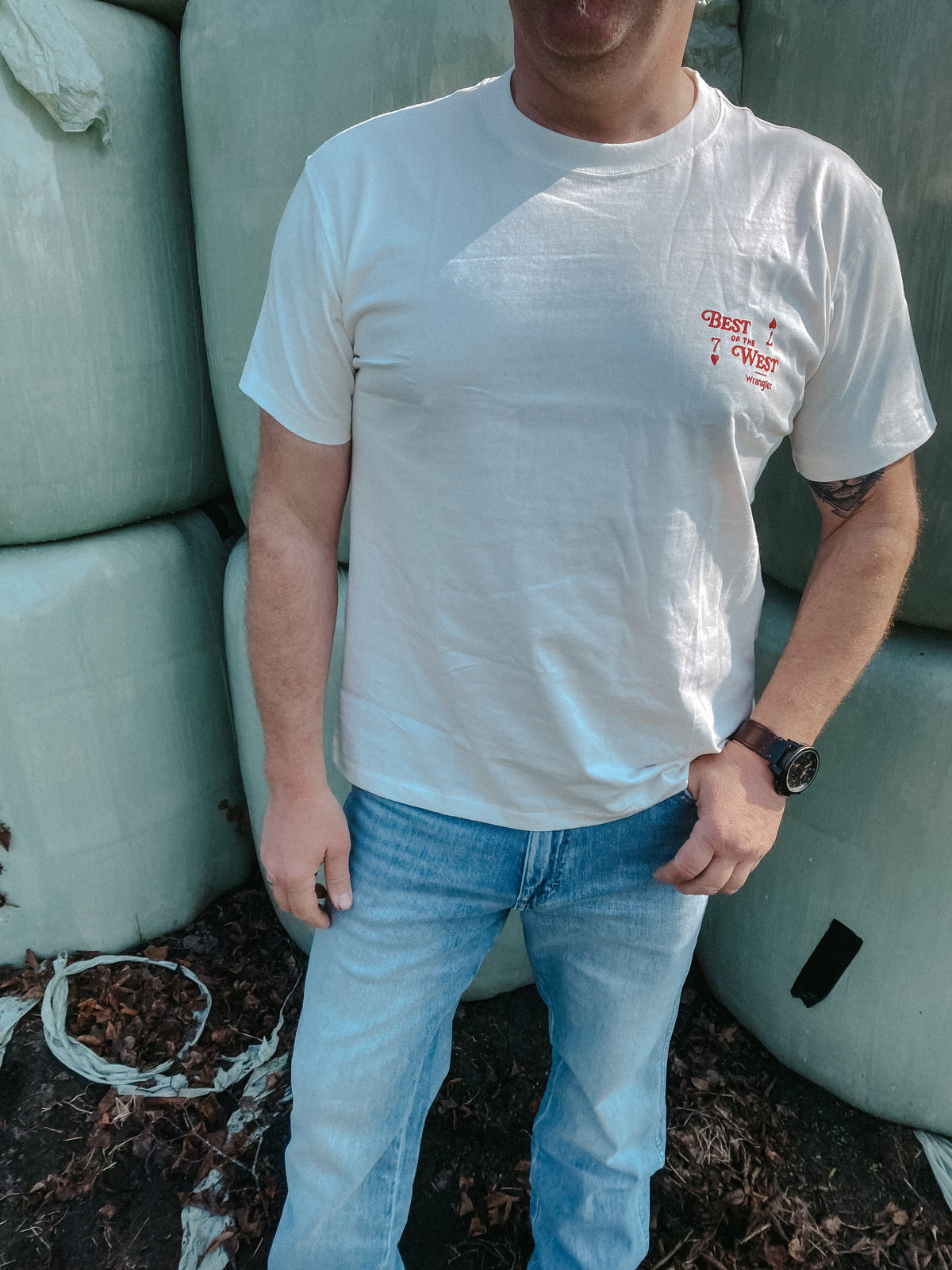 WRANGLER Vintage Tee Worn White