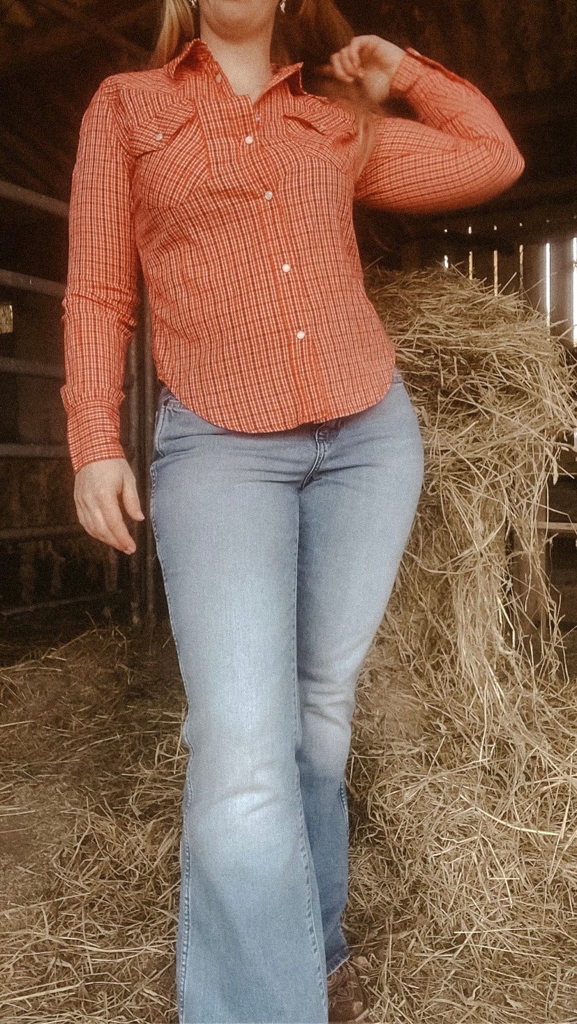 WRANGLER Western Shirt Flame Scarlet