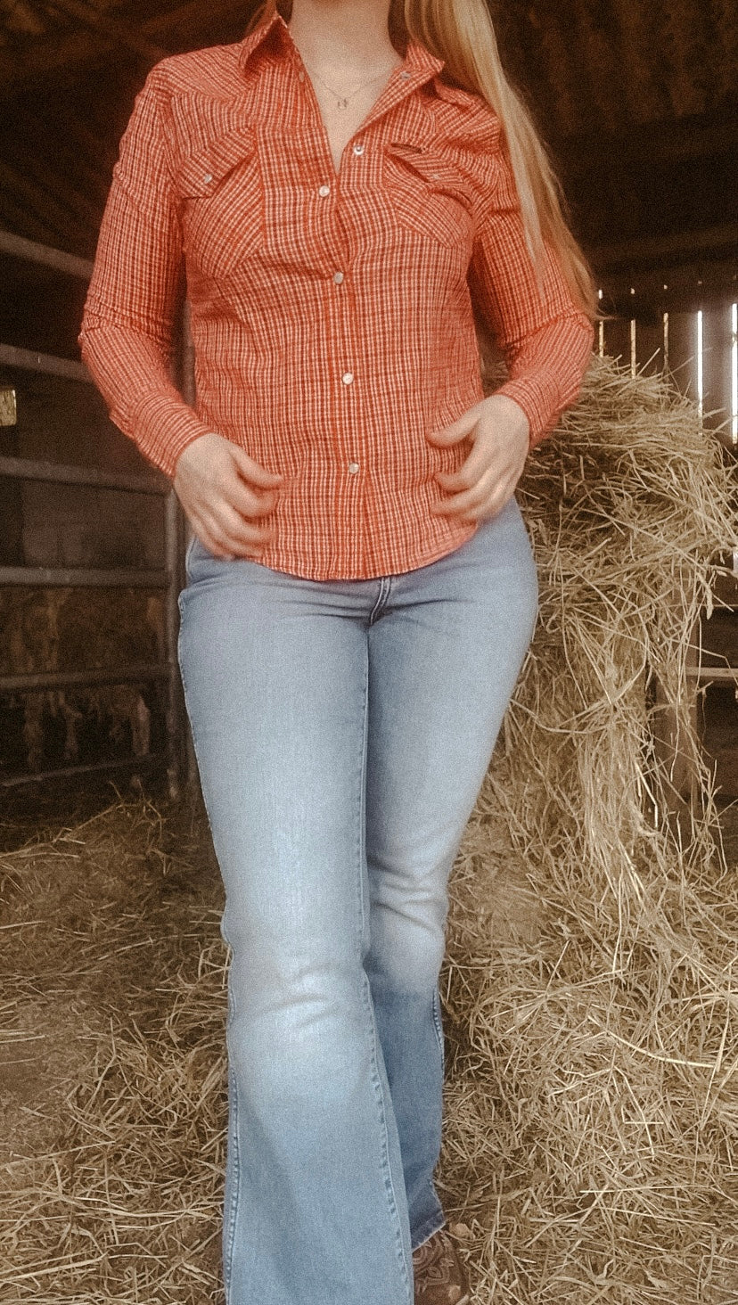WRANGLER Western Shirt Flame Scarlet