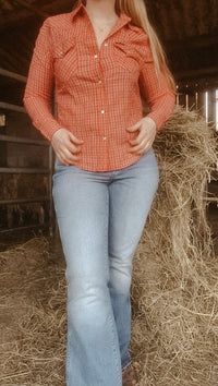 WRANGLER Western Shirt Flame Scarlet