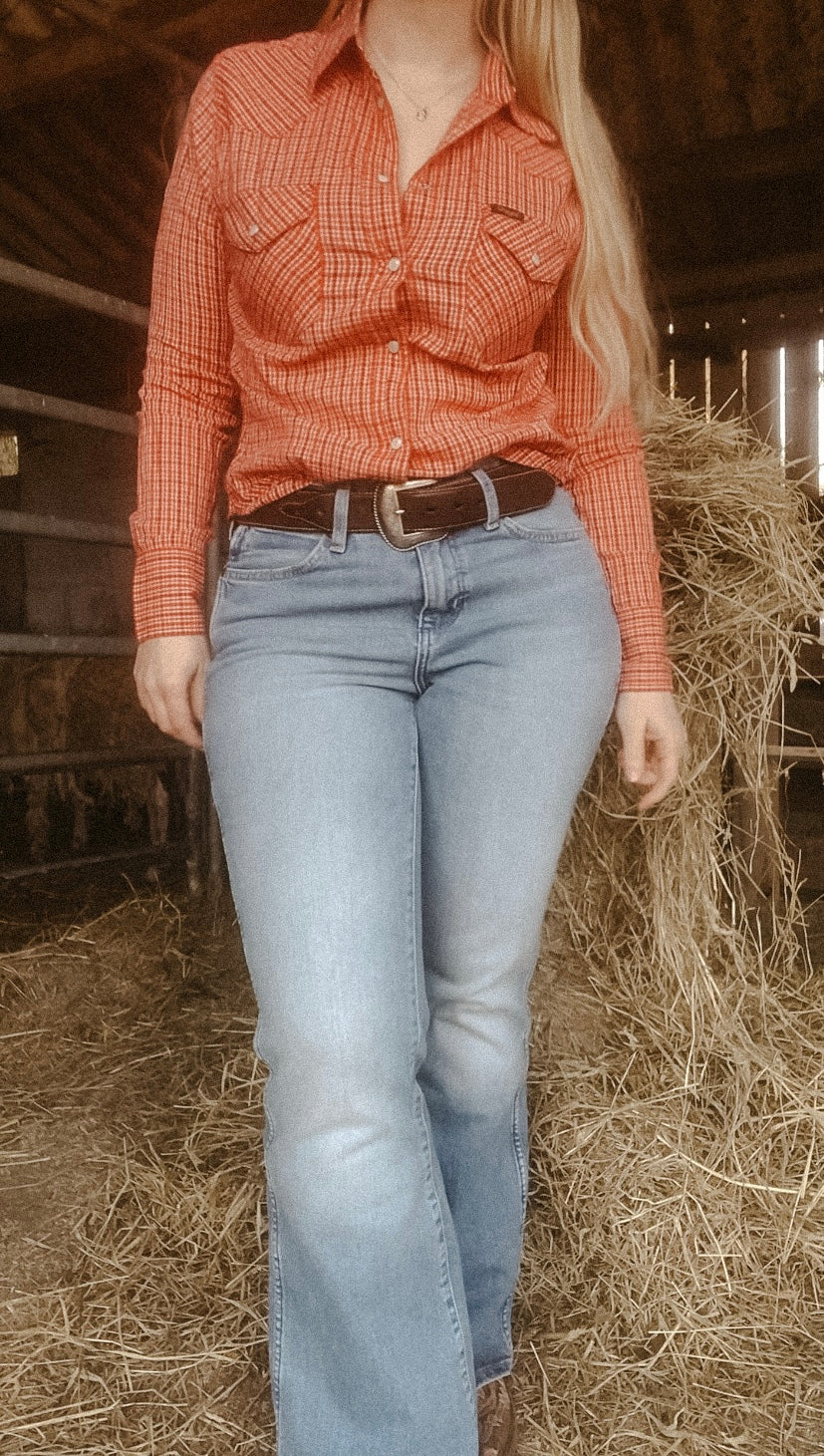 WRANGLER Western Shirt Flame Scarlet