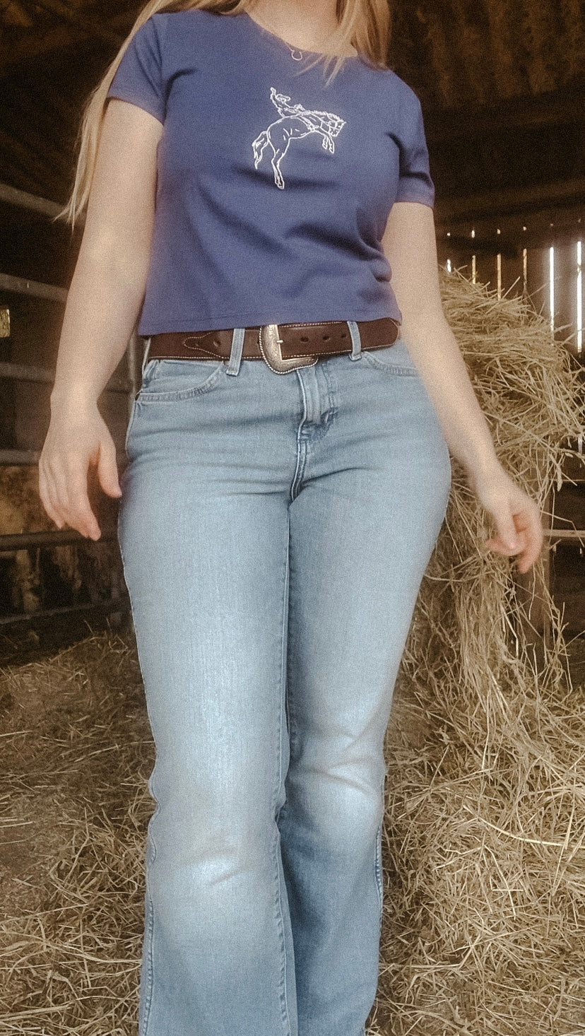 WRANGLER Baby Tee Deep Cobalt