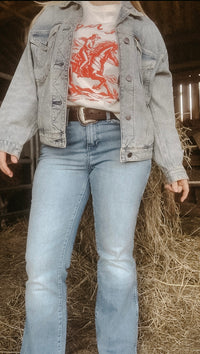 WRANGLER Girlfriend Tee Worn White