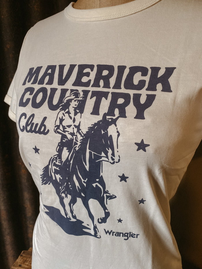 WRANGLER Ringer Tee Worn White