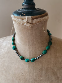 Faux navajo parel halsketting