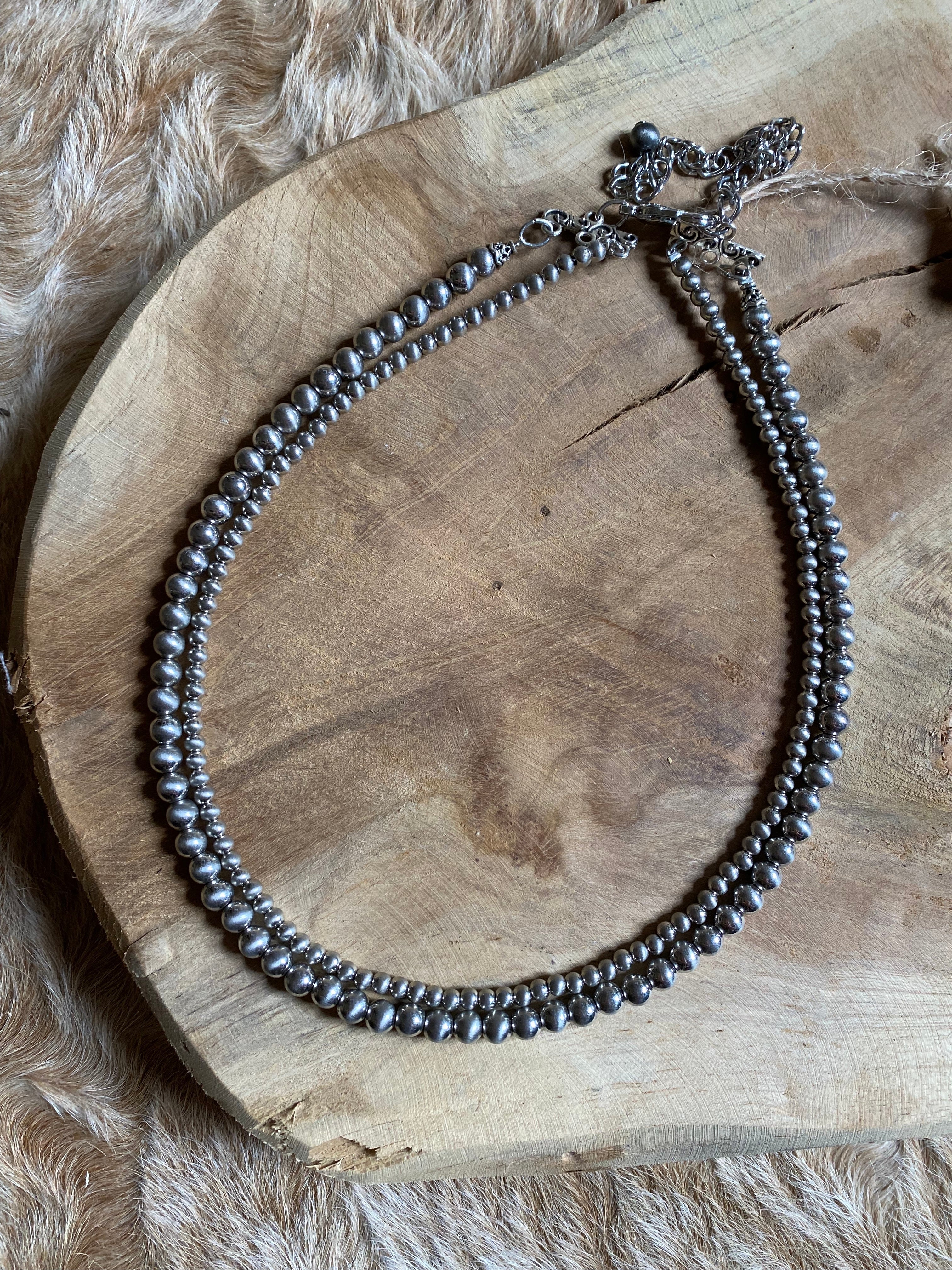 Double faux navajo pearls