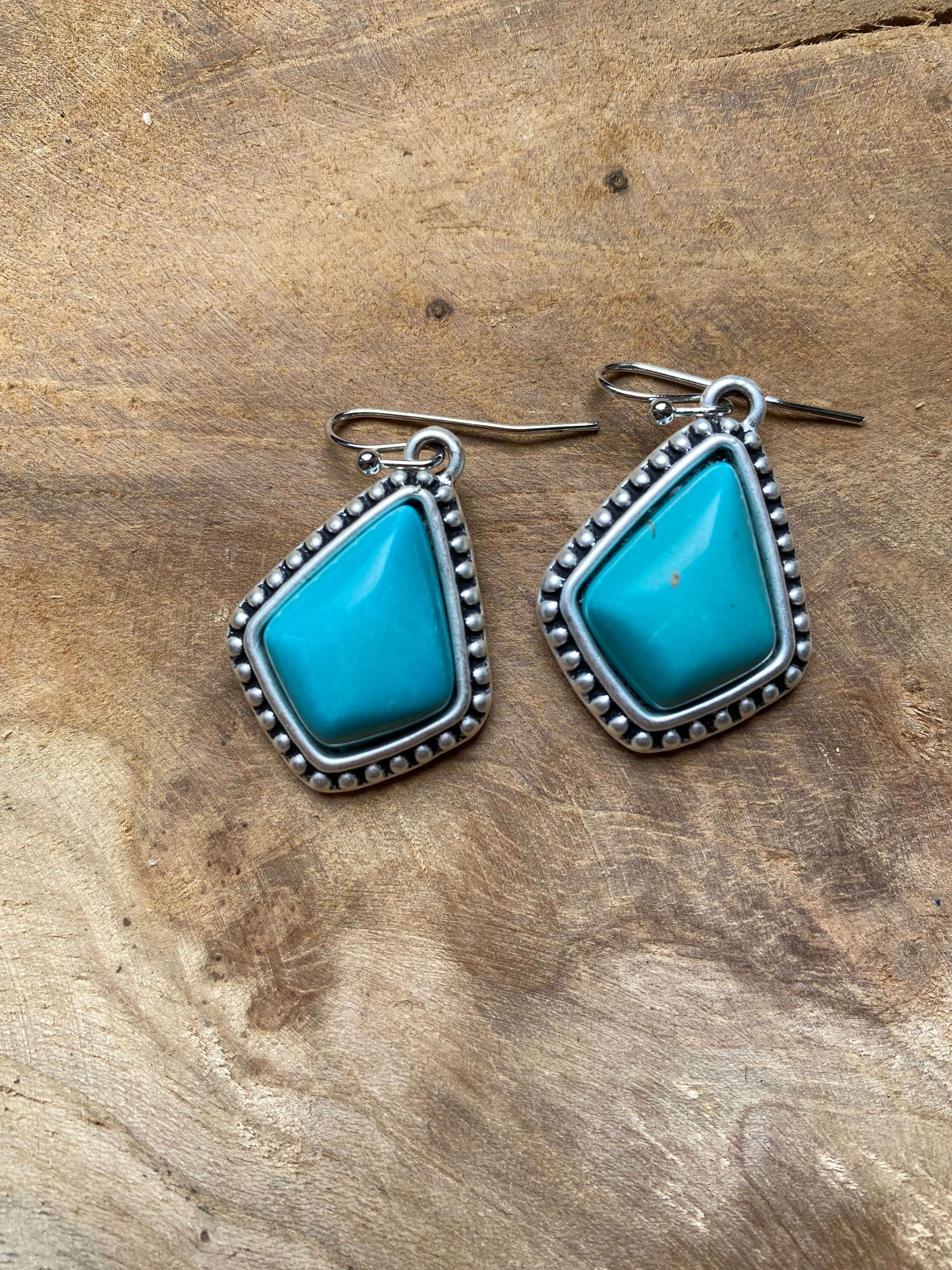 Turquoise pendant earrings