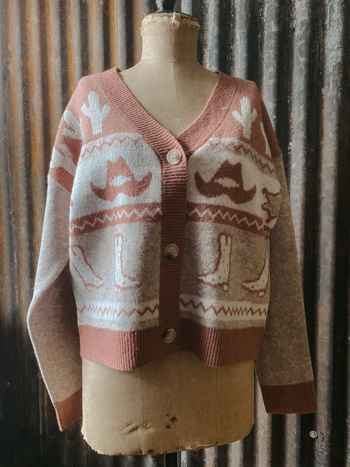 Cowgirl button sweater cardigan