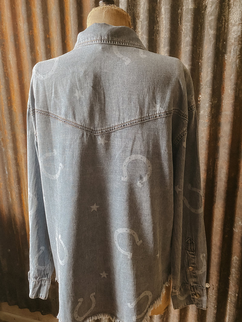 Horseshoe button down oversized shirt