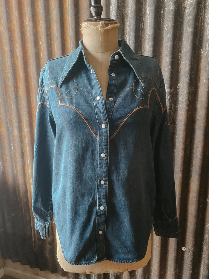 WRANGLER Yoke shirt saloon shadow