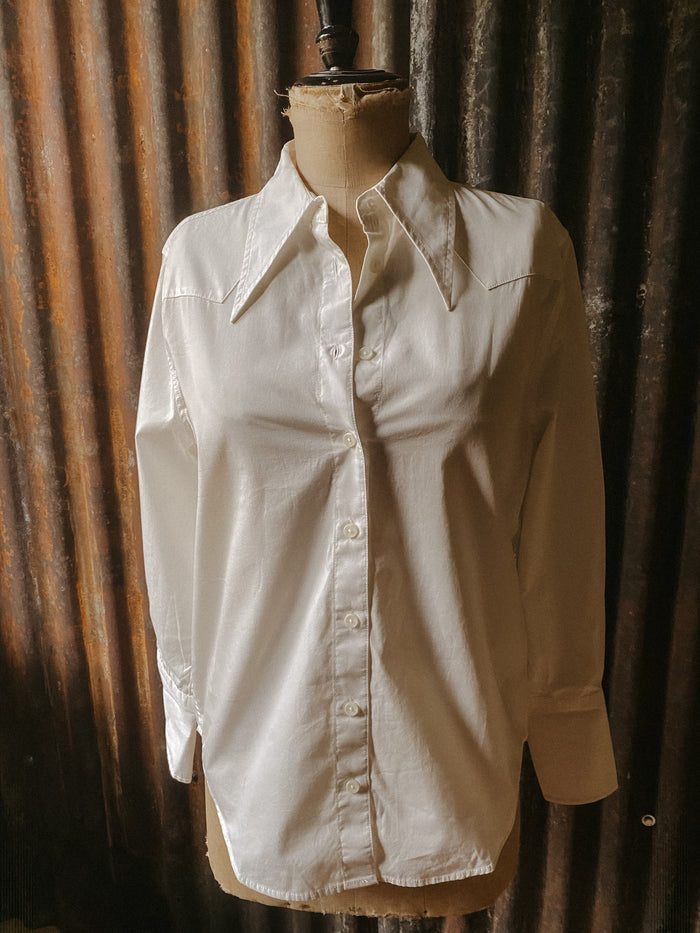 WRANGLER DRAMA COLLAR SHIRT EGRET