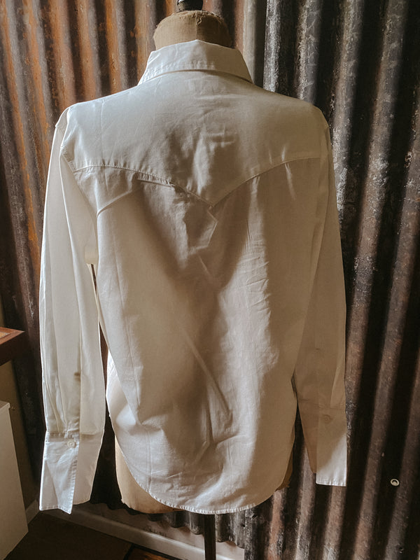 WRANGLER DRAMA COLLAR SHIRT EGRET