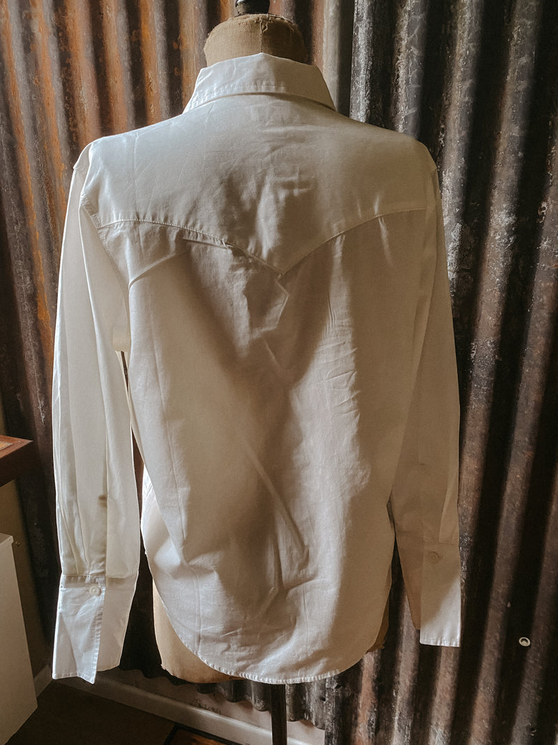 WRANGLER DRAMA COLLAR SHIRT EGRET