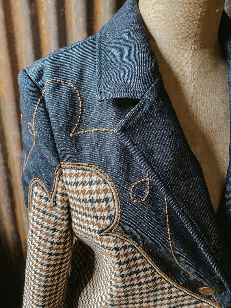 WRANGLER HOUNDSTOOTH BLAZER RINSE