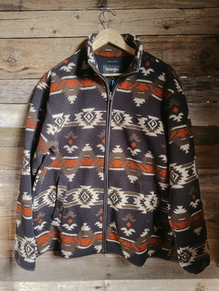 WRANGLER Fleece jacket aztec chocolate torte