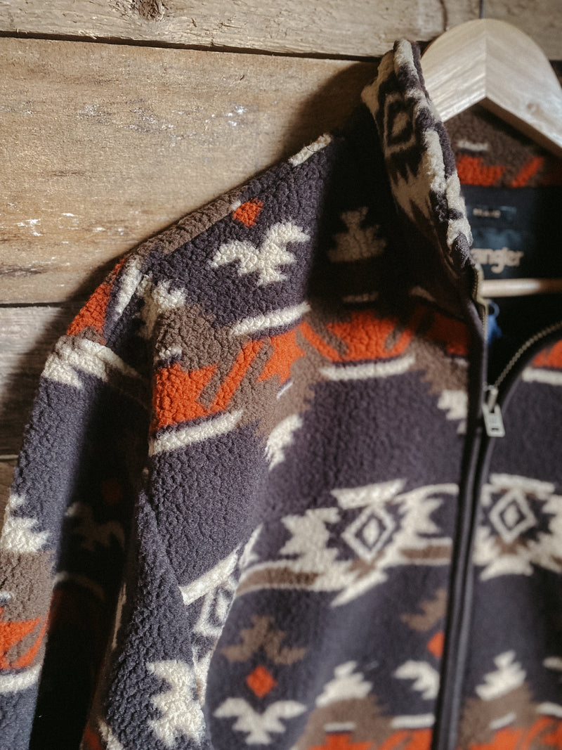 WRANGLER Fleece jacket aztec chocolate torte