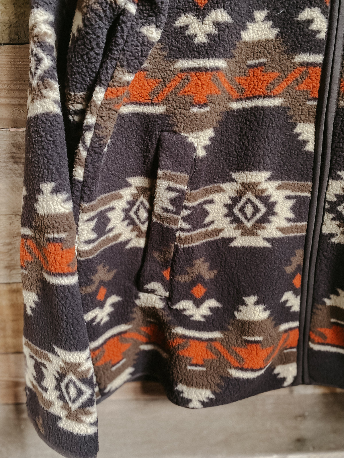 WRANGLER Fleece jacket aztec chocolate torte