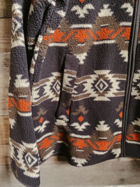 WRANGLER Fleece jacket aztec chocolate torte