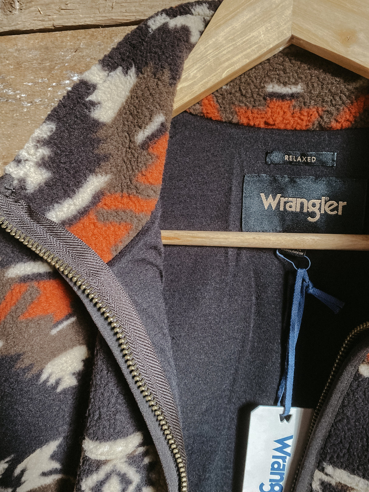 WRANGLER Fleece jacket aztec chocolate torte