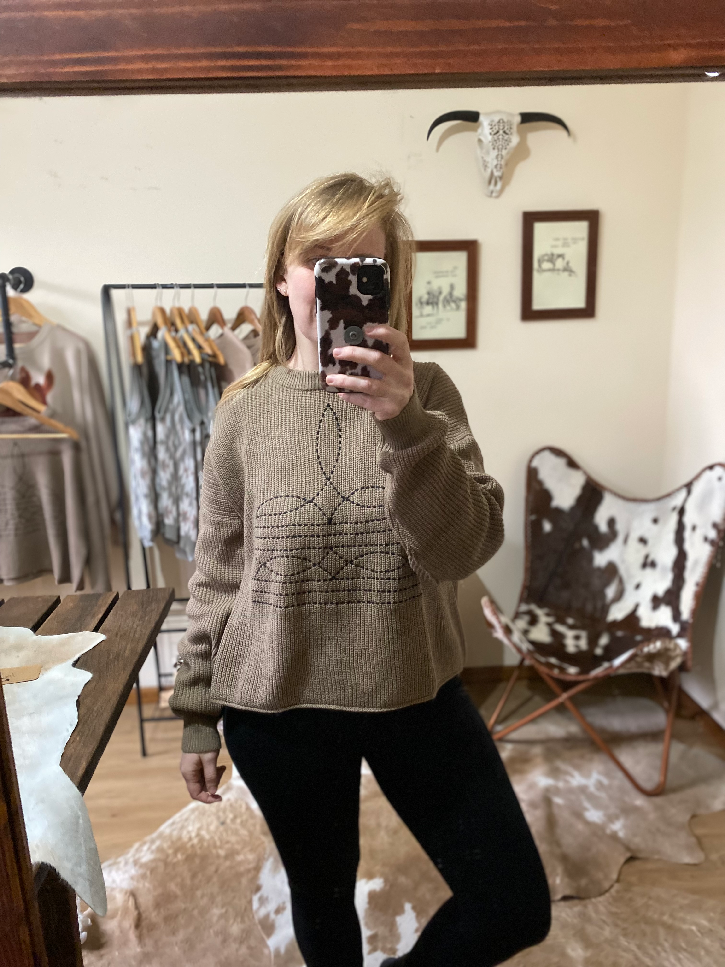 Boot stitch sweater