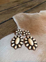 Load image in Gallery view, &quot;white buffalo&quot; earrings
