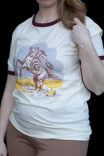 Load image in Gallery view, retro bucking cowgirl tshirt
