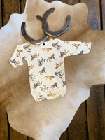 Load image in Gallery view, {Wild horses} Romper LS

